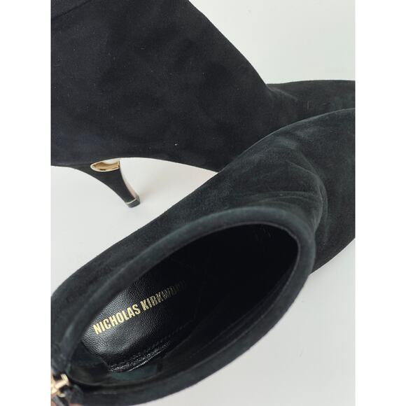 Nicholas Kirkwood Penelope Pearl Ankle Suede Boots Bootie Stiletto Heel Sz 36 6 - Picture 9 of 11